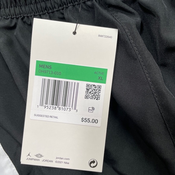 Nike Air Jordan Men's Zion Woven Basketball Shorts Black White DH9713-010 - Picture 4 of 7